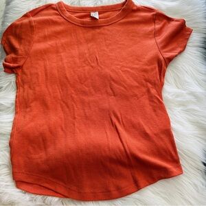 Ultralite Ribbed Stretchy Burnt Orange Brick Top, XS